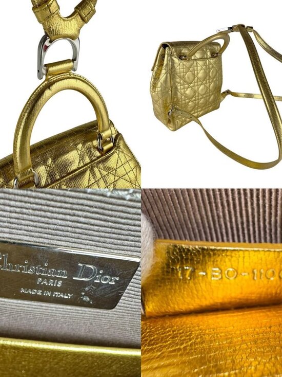 Dior Backpack Cannage Gold main image 6